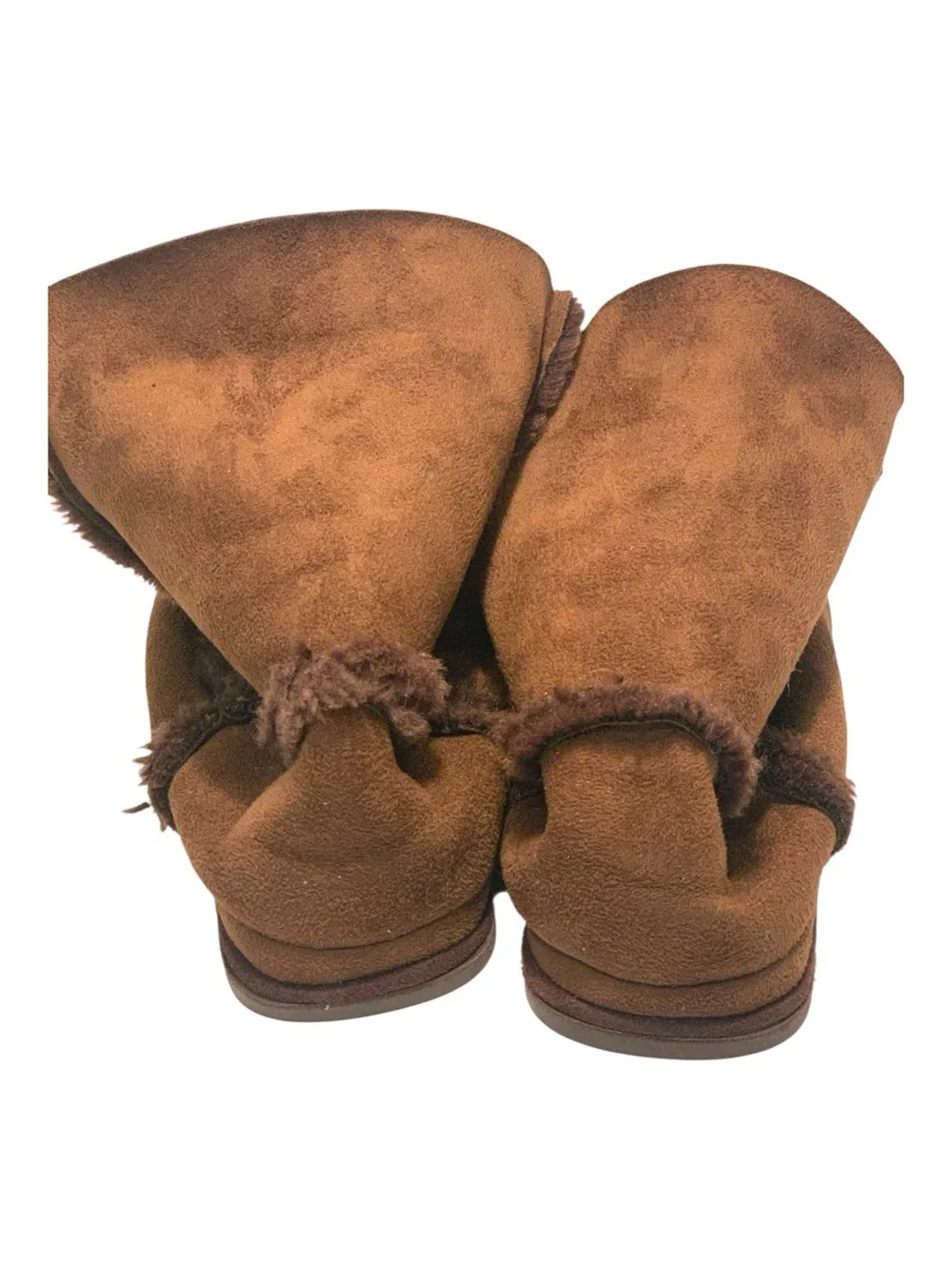 Dearfoams Women's Beth Faux Fur Folddown Booties - Picture 7 of 11